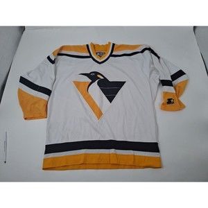 Pittsburgh Penguins Vintage Starter NHL Hockey Jersey Size Large